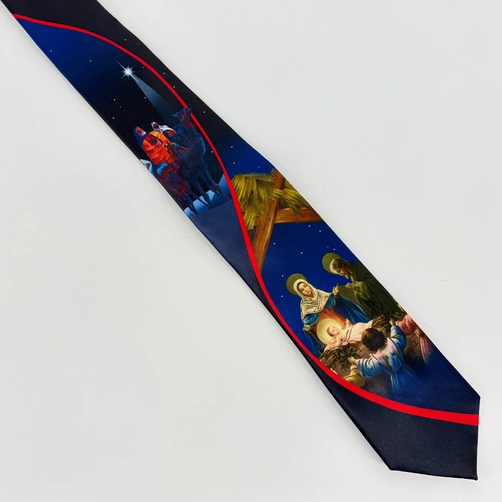 Holiday Traditions Necktie Nativity Scene Christmas Religious Hallmark Christian